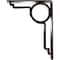Ekena Millwork Maria Wrought Iron Bracket, (Triple center brace), Antiqued Pale Gold 2"W x 7 1/2"D x 10"H BKTM02X07X10TMAAPG - alternate 4